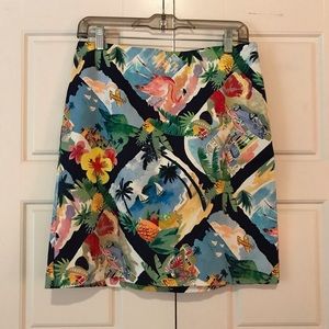 Talbots Tropical Print Skirt